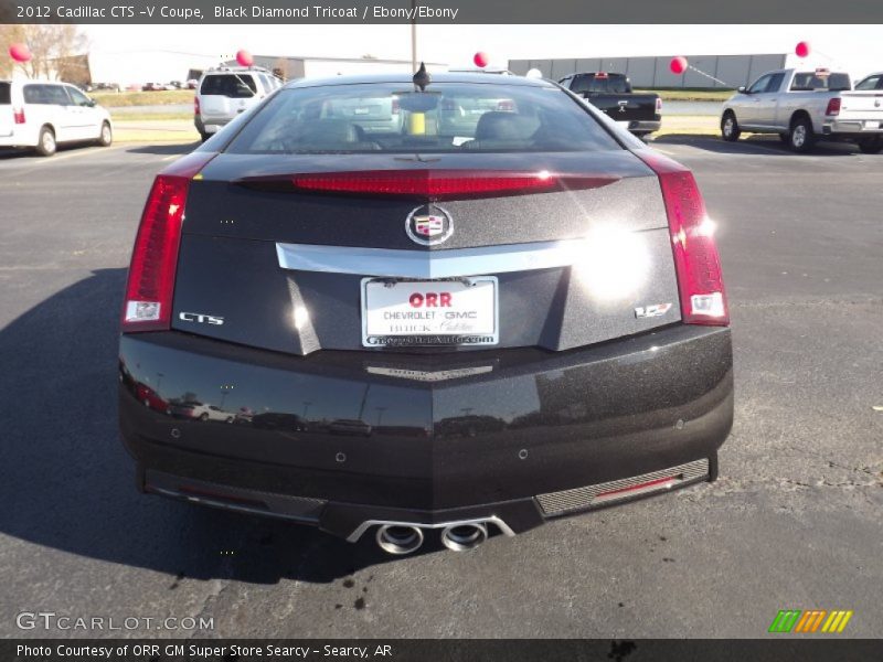 Black Diamond Tricoat / Ebony/Ebony 2012 Cadillac CTS -V Coupe