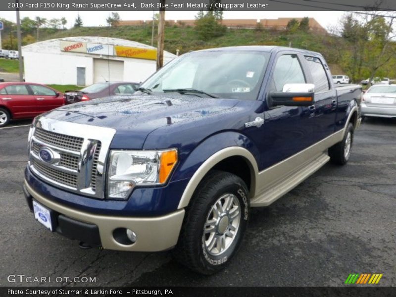 Dark Blue Pearl Metallic / Chapparal Leather 2010 Ford F150 King Ranch SuperCrew 4x4