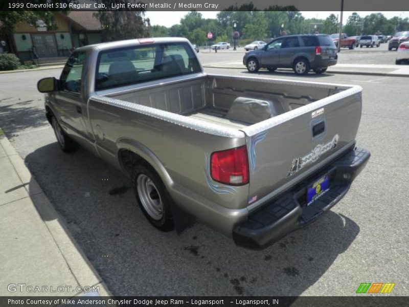 Light Pewter Metallic / Medium Gray 1999 Chevrolet S10 Regular Cab