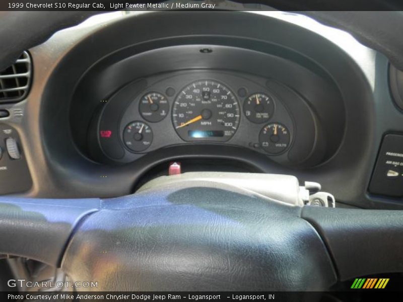 Light Pewter Metallic / Medium Gray 1999 Chevrolet S10 Regular Cab