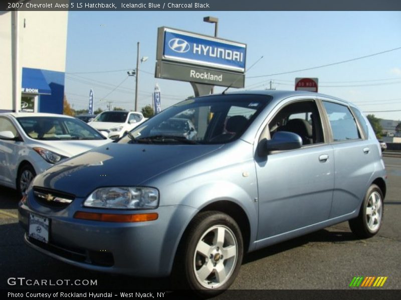 Icelandic Blue / Charcoal Black 2007 Chevrolet Aveo 5 LS Hatchback