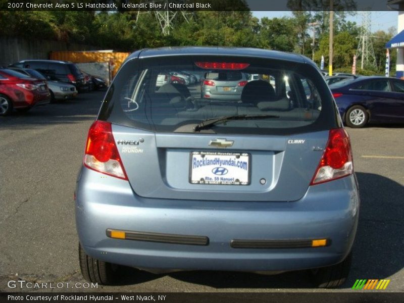 Icelandic Blue / Charcoal Black 2007 Chevrolet Aveo 5 LS Hatchback
