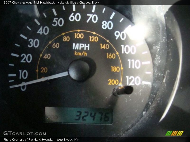 Icelandic Blue / Charcoal Black 2007 Chevrolet Aveo 5 LS Hatchback