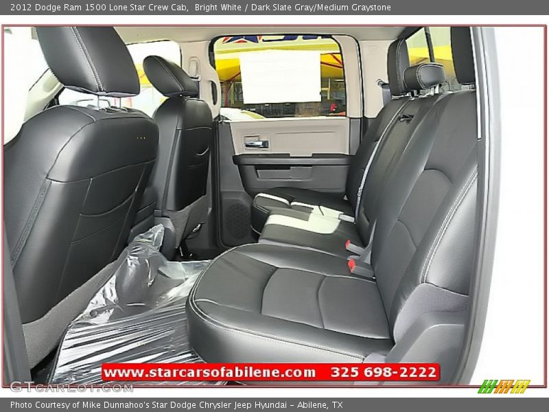 Bright White / Dark Slate Gray/Medium Graystone 2012 Dodge Ram 1500 Lone Star Crew Cab