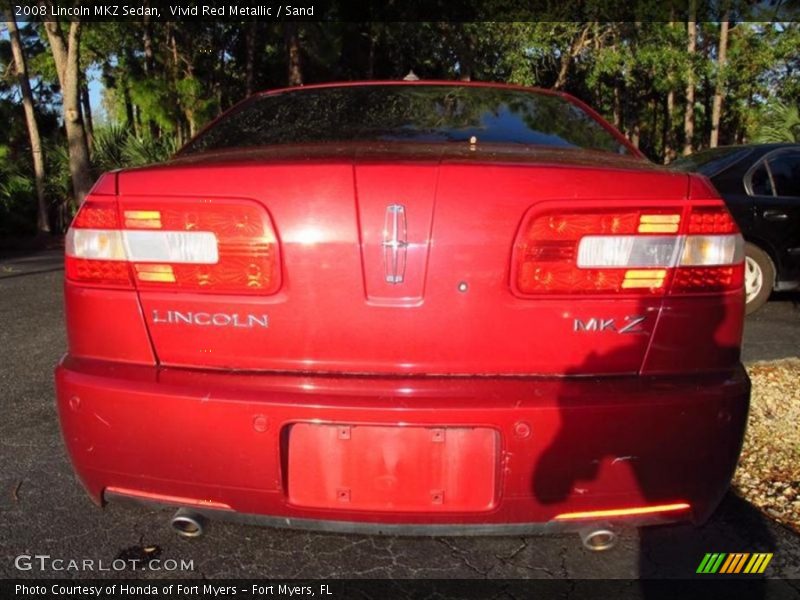 Vivid Red Metallic / Sand 2008 Lincoln MKZ Sedan