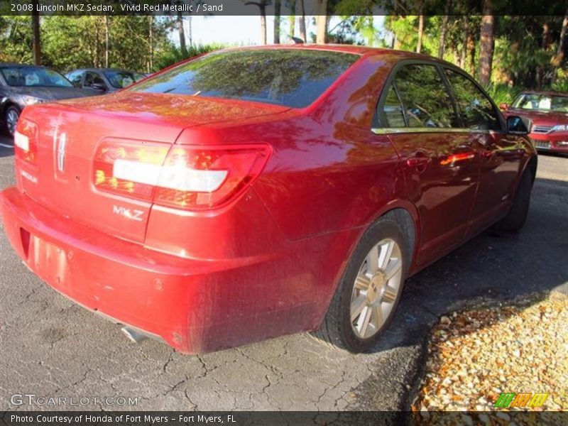 Vivid Red Metallic / Sand 2008 Lincoln MKZ Sedan