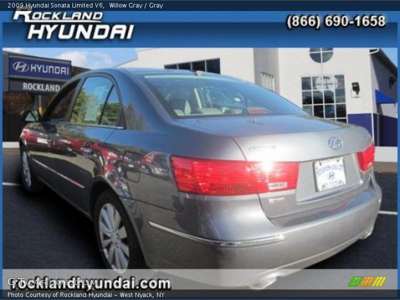 Willow Gray / Gray 2009 Hyundai Sonata Limited V6
