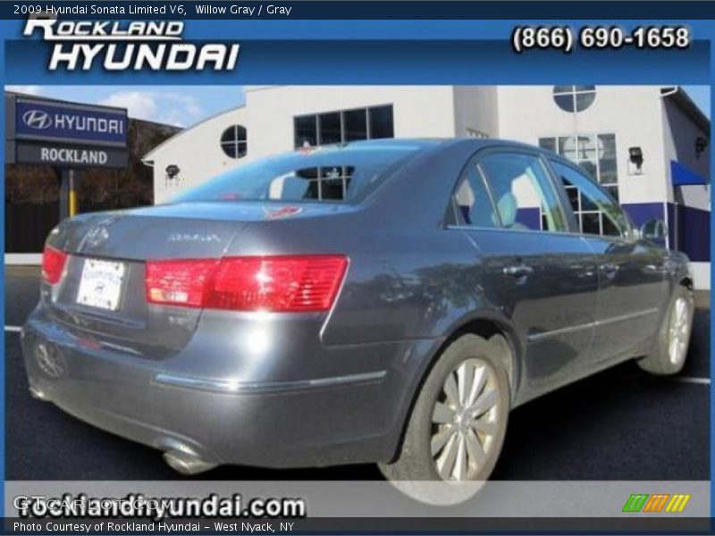 Willow Gray / Gray 2009 Hyundai Sonata Limited V6