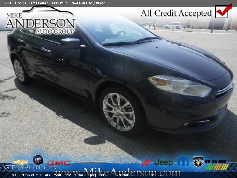 Maximum Steel Metallic / Black 2013 Dodge Dart Limited