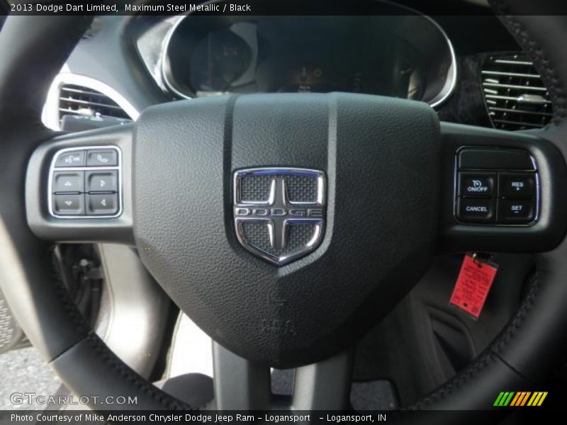 Maximum Steel Metallic / Black 2013 Dodge Dart Limited