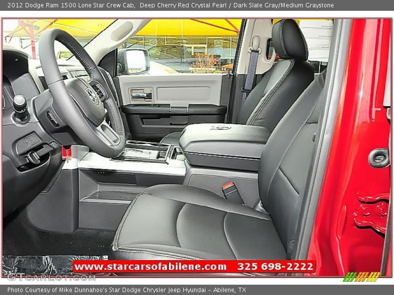 Deep Cherry Red Crystal Pearl / Dark Slate Gray/Medium Graystone 2012 Dodge Ram 1500 Lone Star Crew Cab