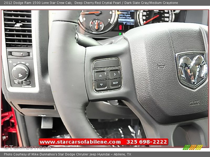 Deep Cherry Red Crystal Pearl / Dark Slate Gray/Medium Graystone 2012 Dodge Ram 1500 Lone Star Crew Cab