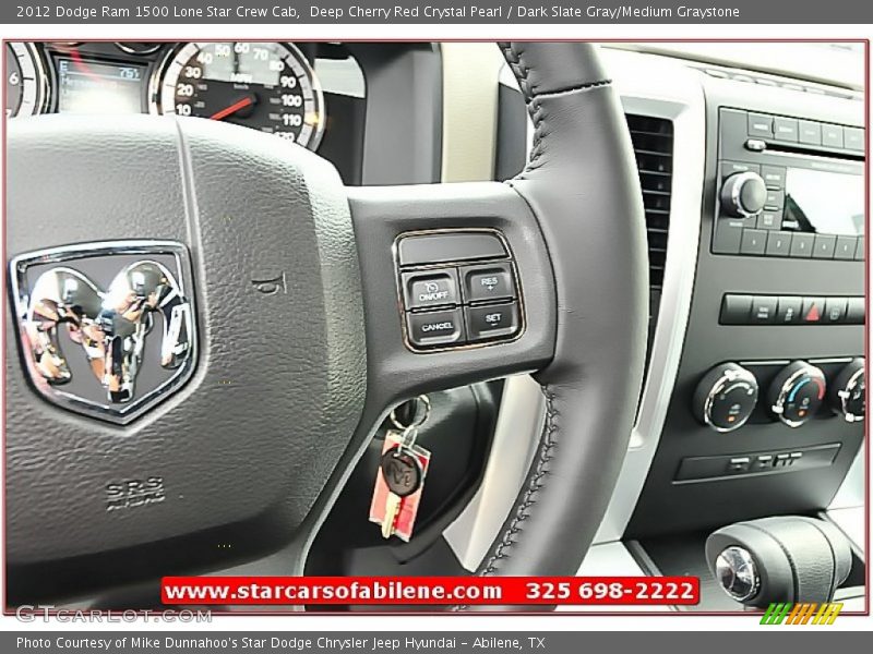 Deep Cherry Red Crystal Pearl / Dark Slate Gray/Medium Graystone 2012 Dodge Ram 1500 Lone Star Crew Cab