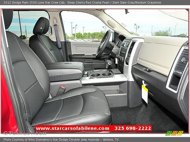 Deep Cherry Red Crystal Pearl / Dark Slate Gray/Medium Graystone 2012 Dodge Ram 1500 Lone Star Crew Cab