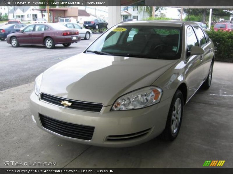 Gold Mist Metallic / Ebony Black 2008 Chevrolet Impala LS