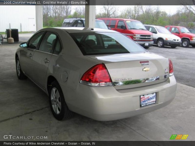 Gold Mist Metallic / Ebony Black 2008 Chevrolet Impala LS