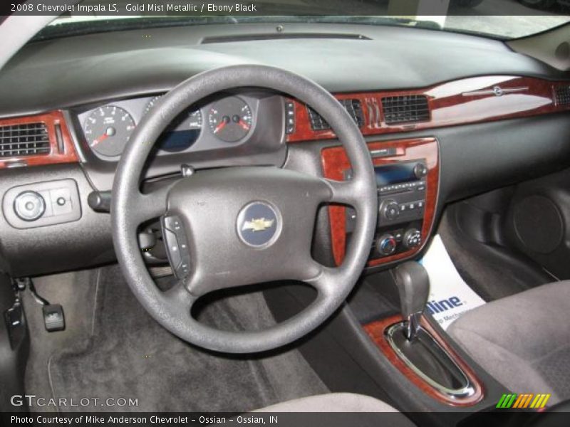 Gold Mist Metallic / Ebony Black 2008 Chevrolet Impala LS