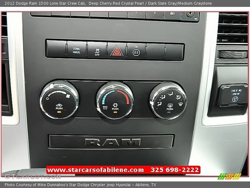 Deep Cherry Red Crystal Pearl / Dark Slate Gray/Medium Graystone 2012 Dodge Ram 1500 Lone Star Crew Cab