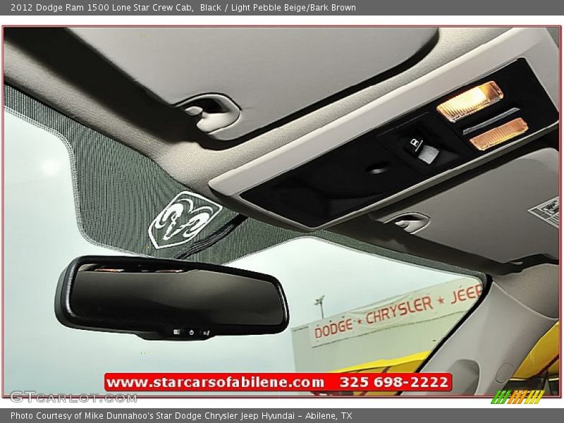 Black / Light Pebble Beige/Bark Brown 2012 Dodge Ram 1500 Lone Star Crew Cab