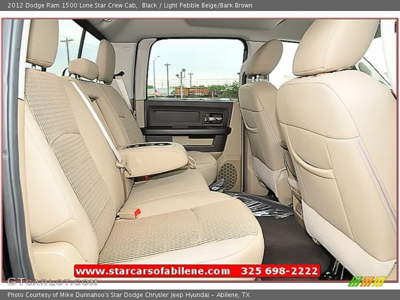 Black / Light Pebble Beige/Bark Brown 2012 Dodge Ram 1500 Lone Star Crew Cab