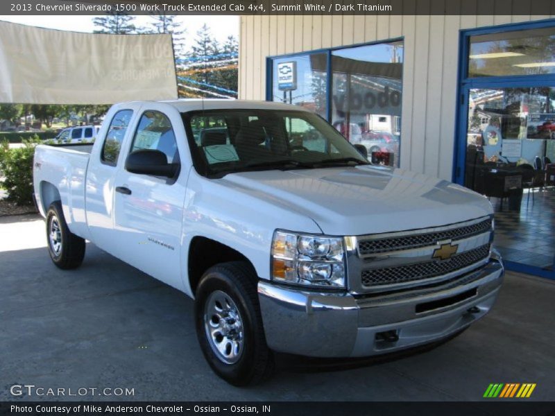 Summit White / Dark Titanium 2013 Chevrolet Silverado 1500 Work Truck Extended Cab 4x4