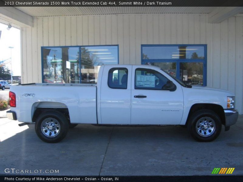 Summit White / Dark Titanium 2013 Chevrolet Silverado 1500 Work Truck Extended Cab 4x4