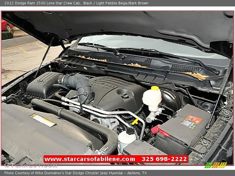 Black / Light Pebble Beige/Bark Brown 2012 Dodge Ram 1500 Lone Star Crew Cab