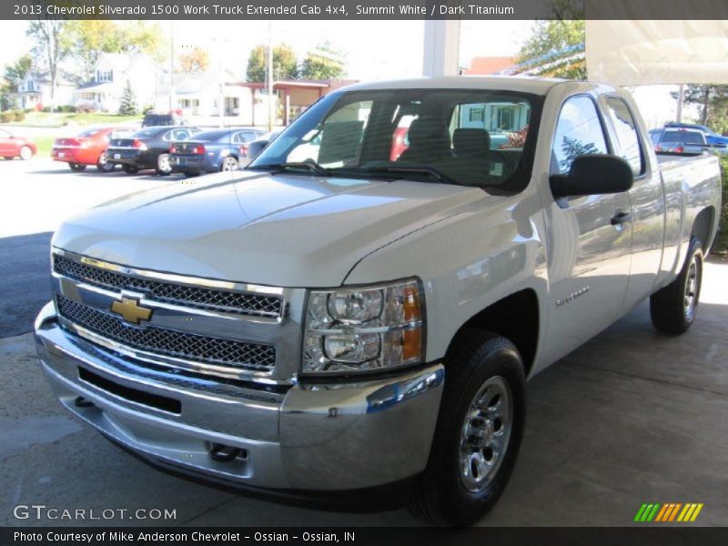 Summit White / Dark Titanium 2013 Chevrolet Silverado 1500 Work Truck Extended Cab 4x4