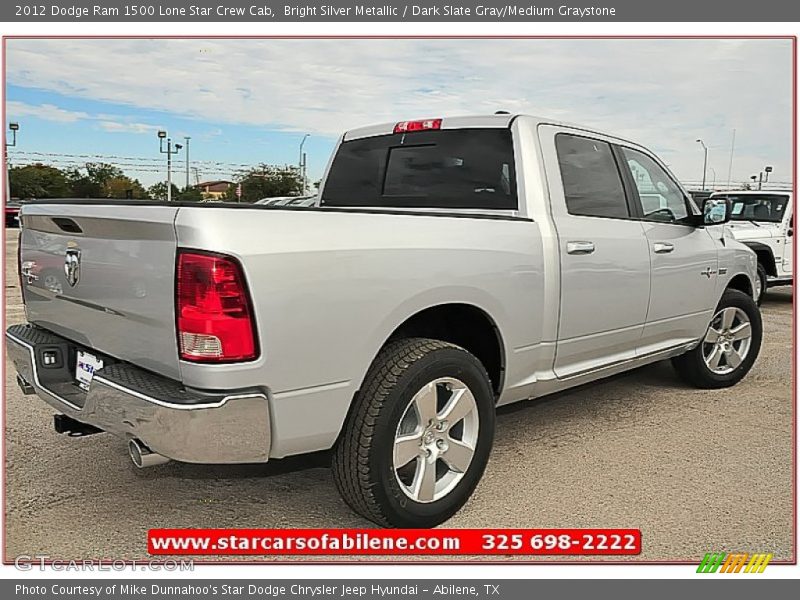 Bright Silver Metallic / Dark Slate Gray/Medium Graystone 2012 Dodge Ram 1500 Lone Star Crew Cab