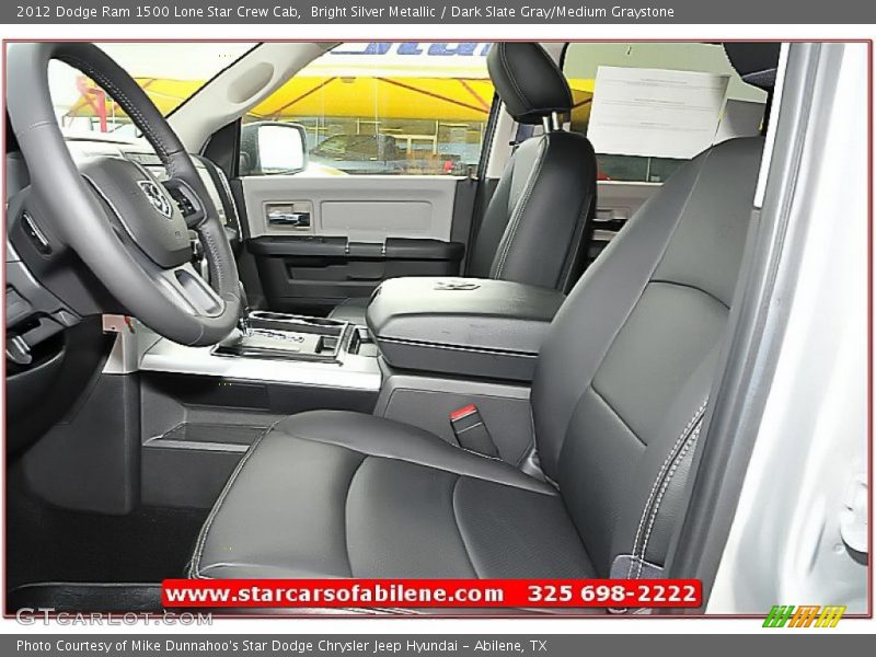 Bright Silver Metallic / Dark Slate Gray/Medium Graystone 2012 Dodge Ram 1500 Lone Star Crew Cab