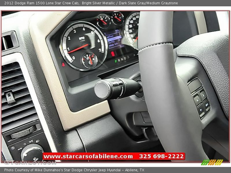Bright Silver Metallic / Dark Slate Gray/Medium Graystone 2012 Dodge Ram 1500 Lone Star Crew Cab