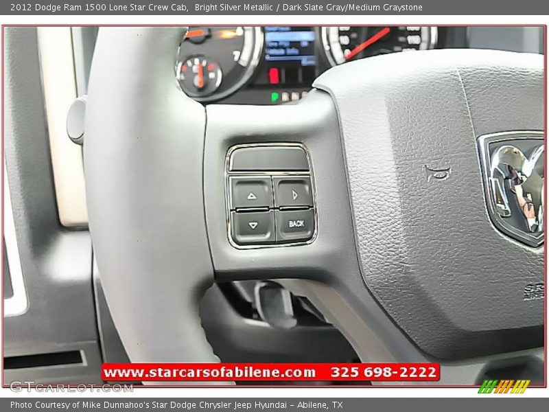 Bright Silver Metallic / Dark Slate Gray/Medium Graystone 2012 Dodge Ram 1500 Lone Star Crew Cab