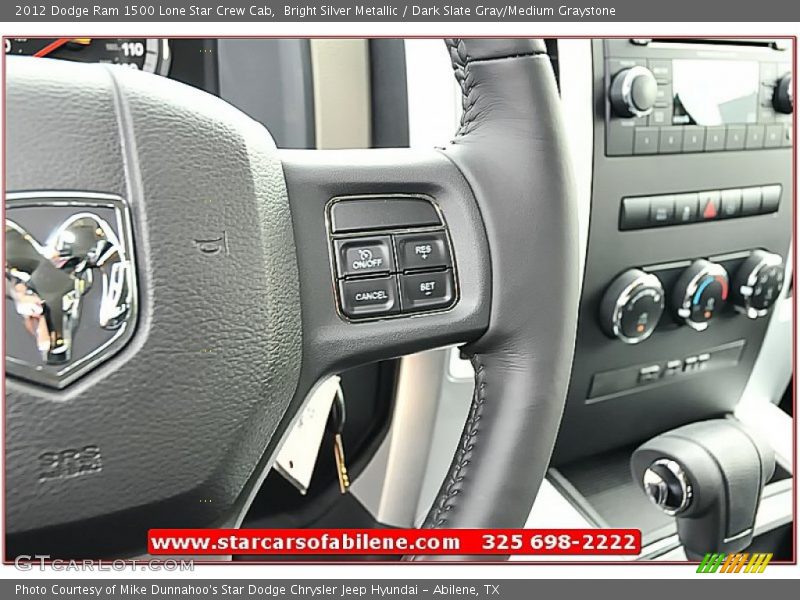 Bright Silver Metallic / Dark Slate Gray/Medium Graystone 2012 Dodge Ram 1500 Lone Star Crew Cab
