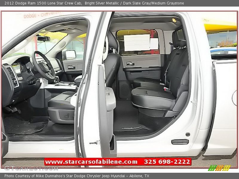 Bright Silver Metallic / Dark Slate Gray/Medium Graystone 2012 Dodge Ram 1500 Lone Star Crew Cab