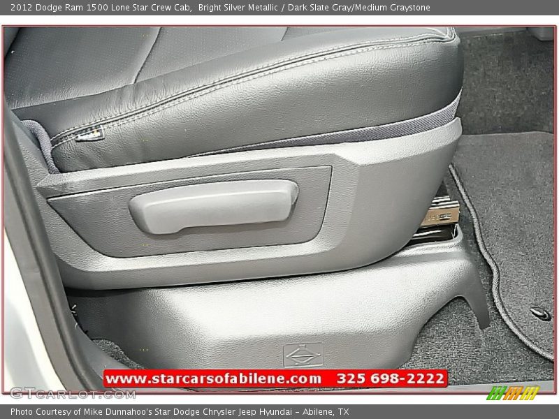 Bright Silver Metallic / Dark Slate Gray/Medium Graystone 2012 Dodge Ram 1500 Lone Star Crew Cab