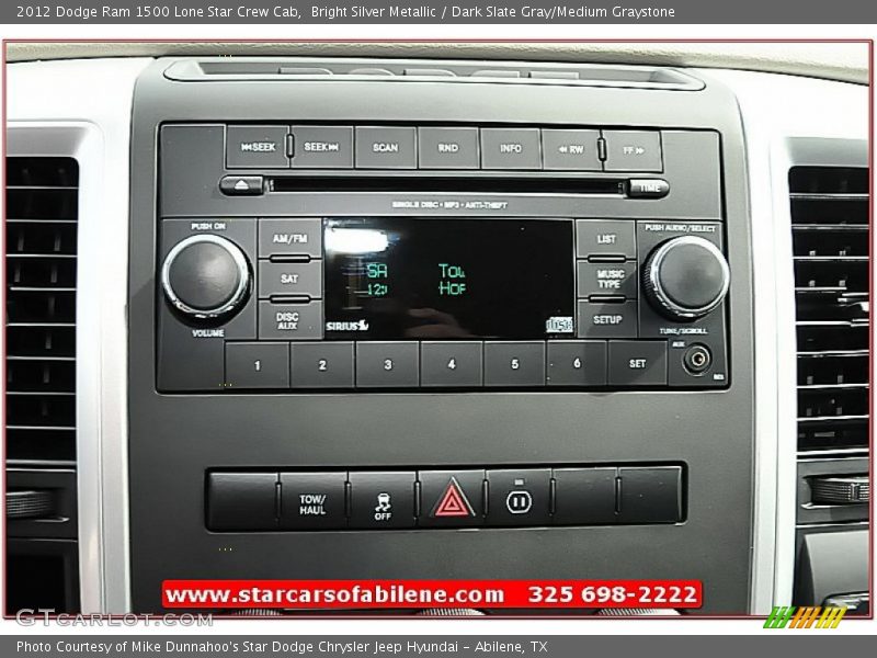 Bright Silver Metallic / Dark Slate Gray/Medium Graystone 2012 Dodge Ram 1500 Lone Star Crew Cab