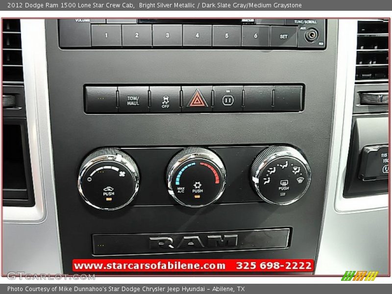 Bright Silver Metallic / Dark Slate Gray/Medium Graystone 2012 Dodge Ram 1500 Lone Star Crew Cab