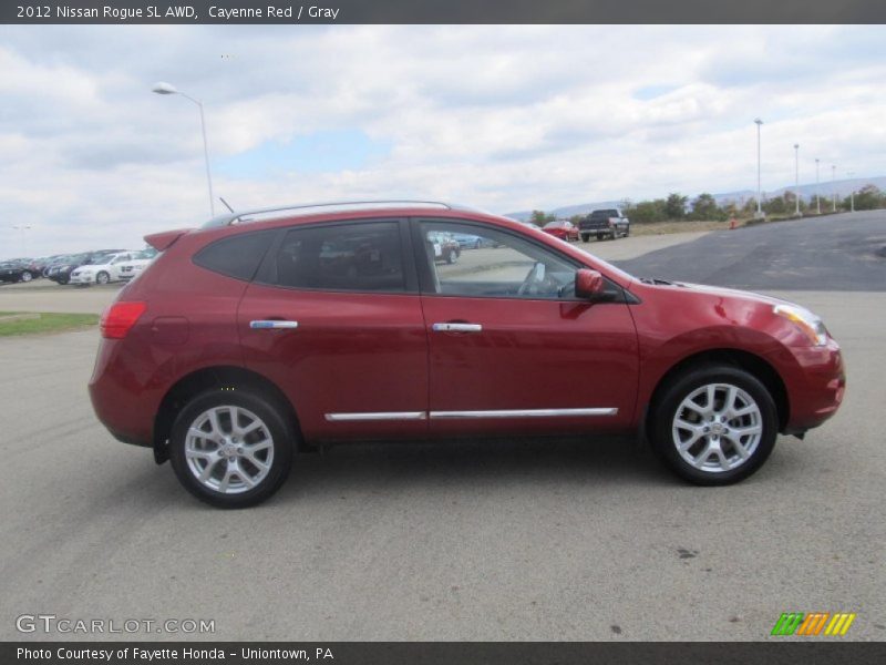 Cayenne Red / Gray 2012 Nissan Rogue SL AWD