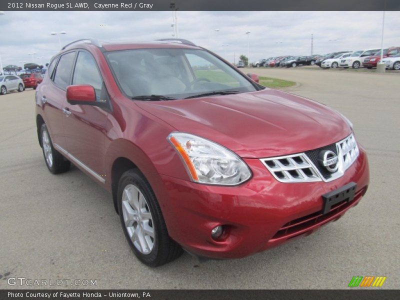 Cayenne Red / Gray 2012 Nissan Rogue SL AWD