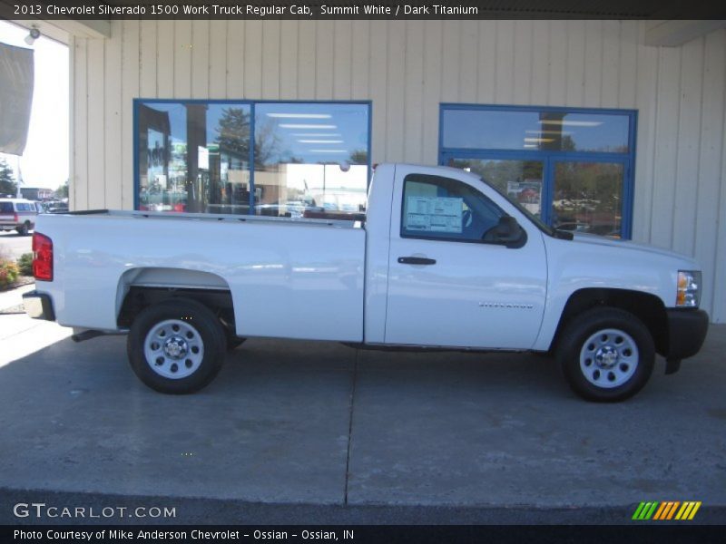 Summit White / Dark Titanium 2013 Chevrolet Silverado 1500 Work Truck Regular Cab