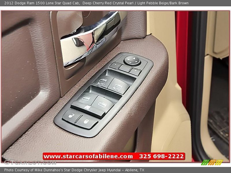 Deep Cherry Red Crystal Pearl / Light Pebble Beige/Bark Brown 2012 Dodge Ram 1500 Lone Star Quad Cab