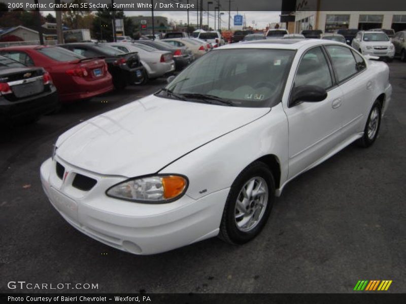 Summit White / Dark Taupe 2005 Pontiac Grand Am SE Sedan