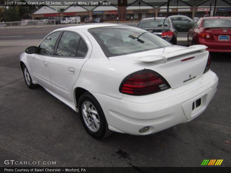 Summit White / Dark Taupe 2005 Pontiac Grand Am SE Sedan