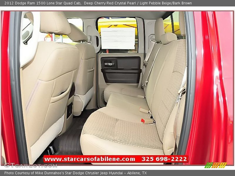 Deep Cherry Red Crystal Pearl / Light Pebble Beige/Bark Brown 2012 Dodge Ram 1500 Lone Star Quad Cab