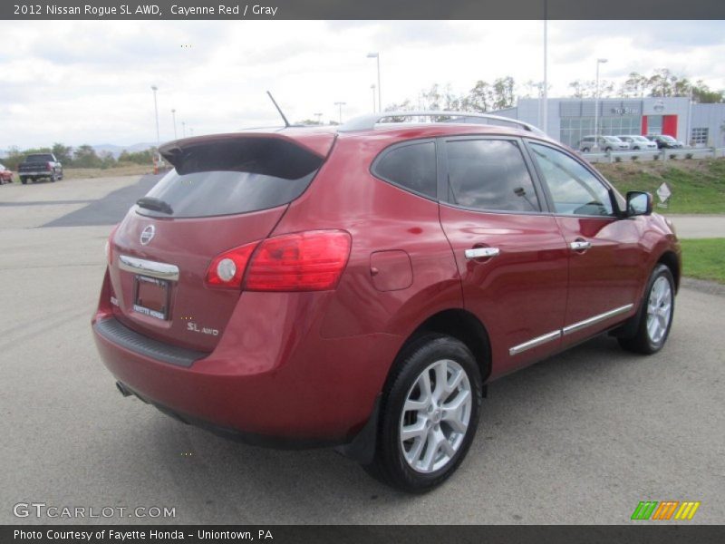 Cayenne Red / Gray 2012 Nissan Rogue SL AWD