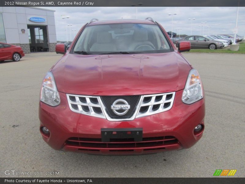 Cayenne Red / Gray 2012 Nissan Rogue SL AWD