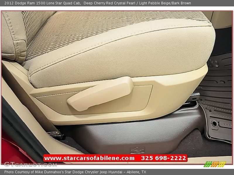 Deep Cherry Red Crystal Pearl / Light Pebble Beige/Bark Brown 2012 Dodge Ram 1500 Lone Star Quad Cab