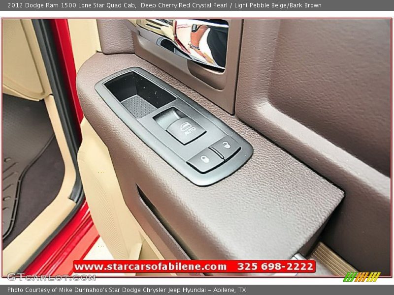 Deep Cherry Red Crystal Pearl / Light Pebble Beige/Bark Brown 2012 Dodge Ram 1500 Lone Star Quad Cab