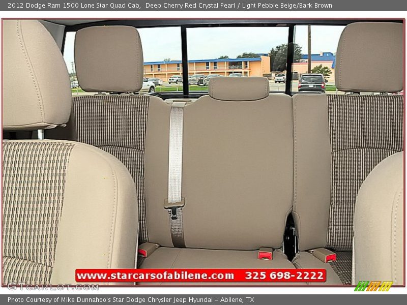 Deep Cherry Red Crystal Pearl / Light Pebble Beige/Bark Brown 2012 Dodge Ram 1500 Lone Star Quad Cab