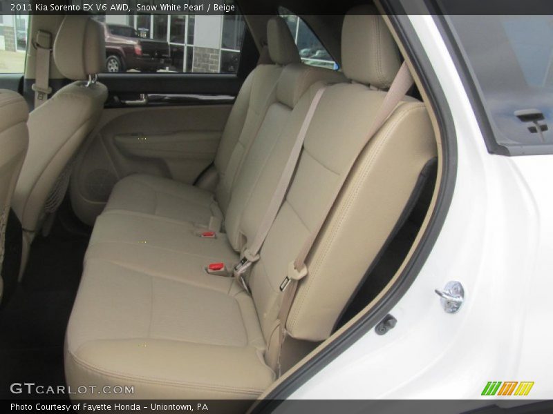 Snow White Pearl / Beige 2011 Kia Sorento EX V6 AWD